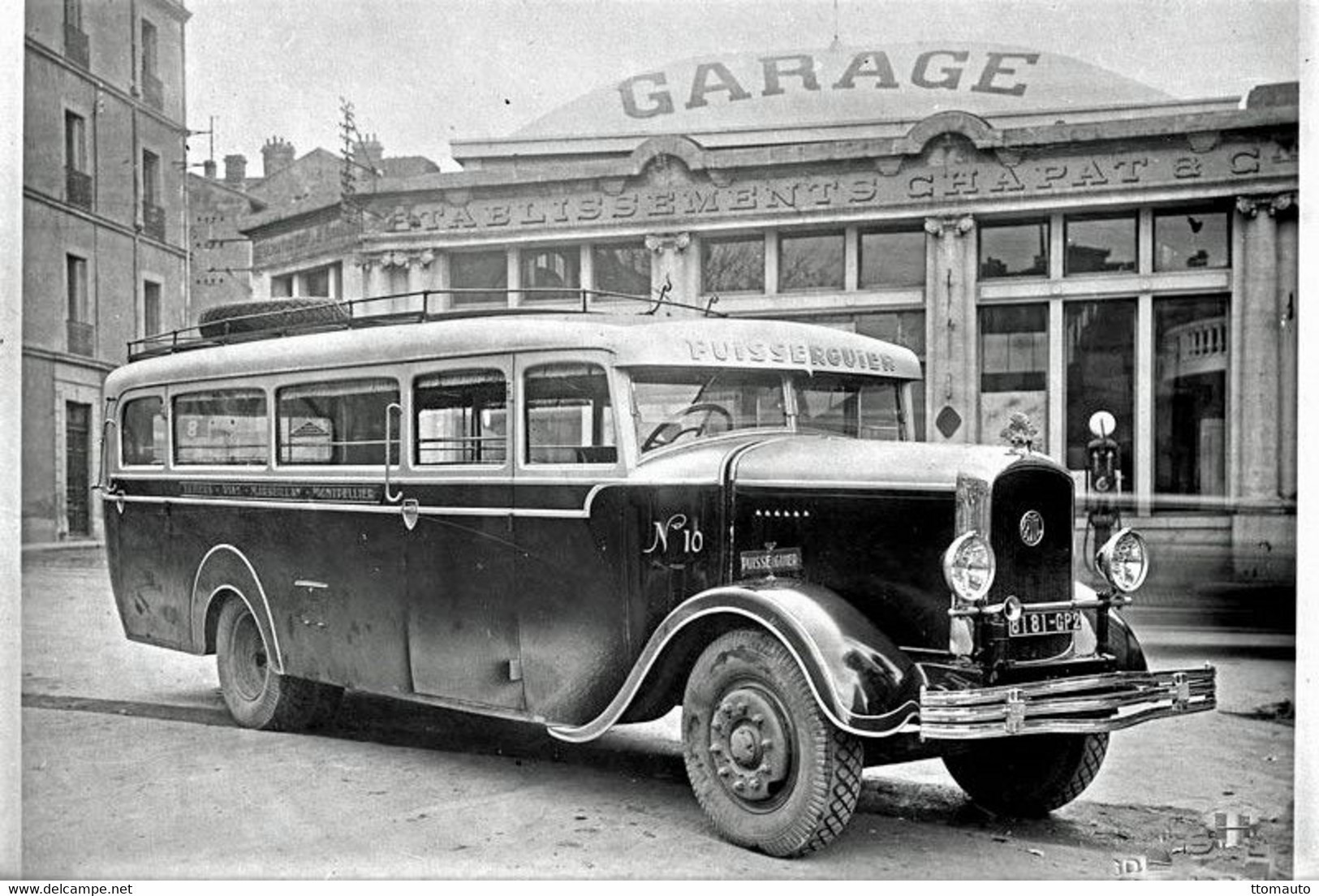 Latil Model SPB3 Autobus Au Puisserguier, Hérault En 1932   - 15x10cms PHOTO - Bus & Autocars