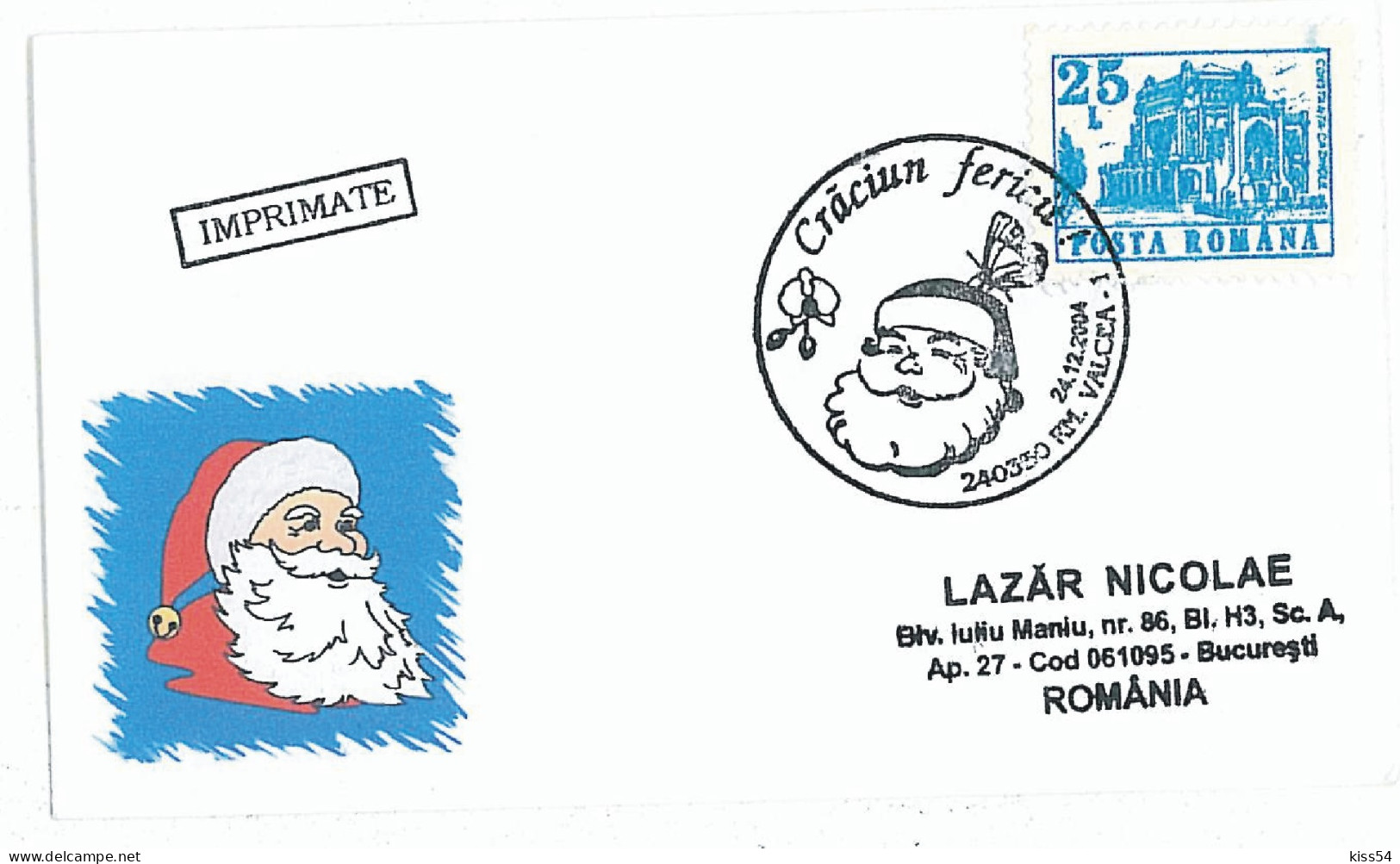 CV 27 - 1232-a SANTA CLAUS, Romania - Cover + Greeting Card - Used - 2004 - Weihnachten