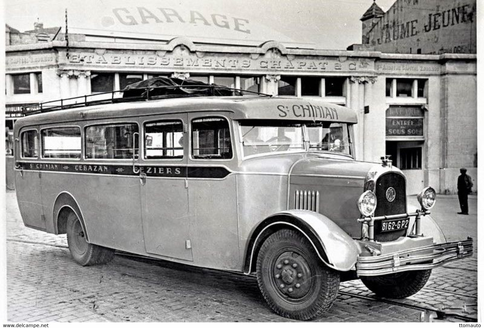 Latil Model SPB3 Autobus A Saint-Chinian  En 1932   - 15x10cms PHOTO - Buses & Coaches