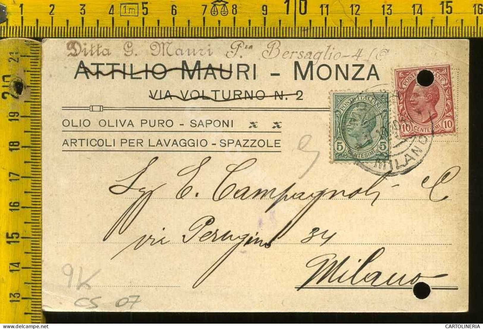 Monza Città  Ditta G. Mauri - Attilio Mauri (fori) - Monza