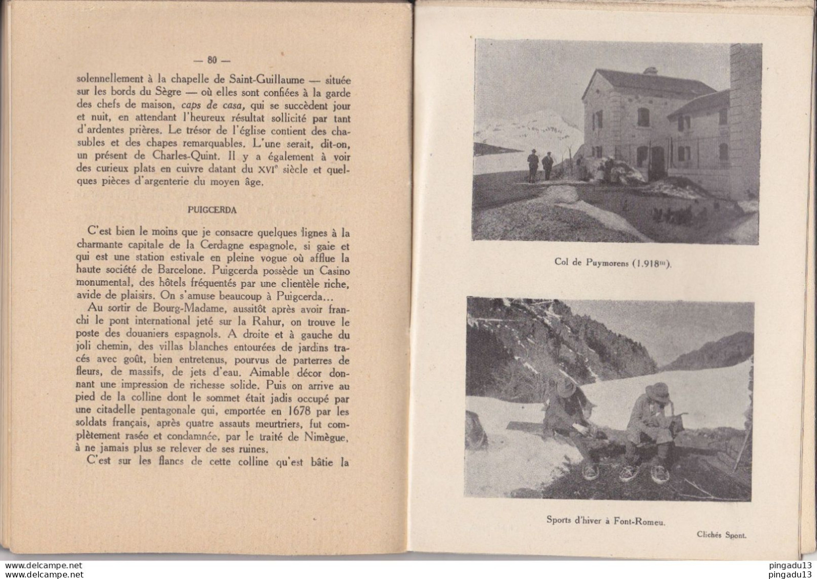 Fixe Rare Font Romeu Par Henry Spont Ouvrage Très Intéressant Sur La Ville Et Les Alentours - Midi-Pyrénées