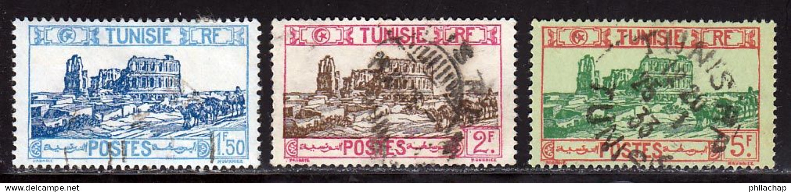 Tunisie 1926 Yvert 140 - 141 - 143 (o) B Oblitere(s) - Usados