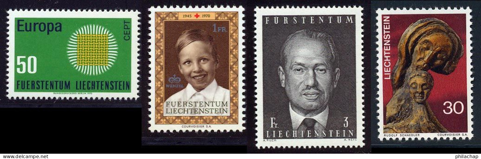 Liechtenstein 1970 Yvert 477 / 480 ** TB - Nuevos