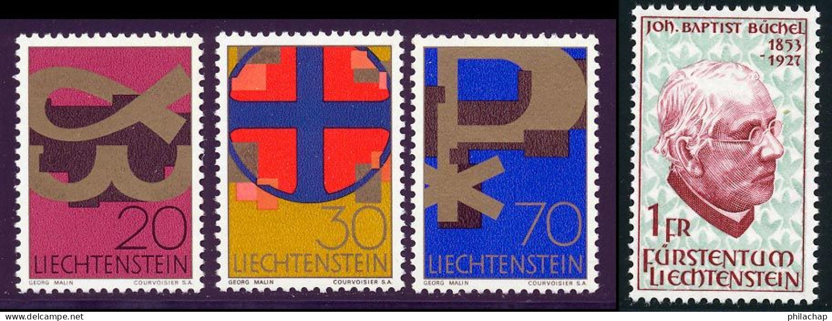 Liechtenstein 1967 Yvert 428 / 431 ** TB - Nuevos