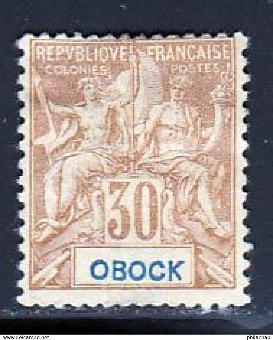 Obock 1892 Yvert 40 (*) TB Neuf Sans Gomme - Unused Stamps