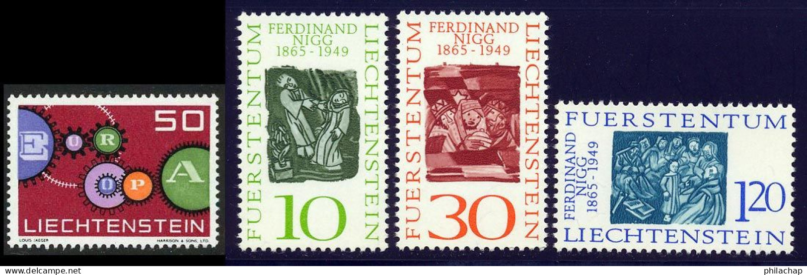 Liechtenstein 1961 Yvert 364 - 405 / 407 ** TB Bord De Feuille - Unused Stamps
