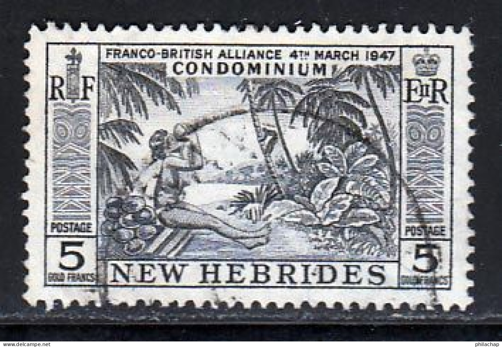 Nouvelles Hebrides 1957 Yvert 196 (o) B Oblitere(s) - Used Stamps