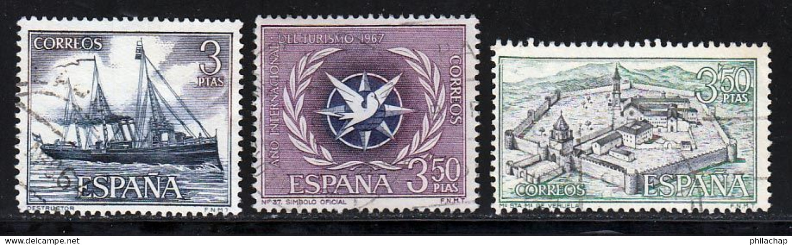 Espagne 1967 Yvert 1267 - 1461 - 1494 (o) B Oblitere(s) - Used Stamps