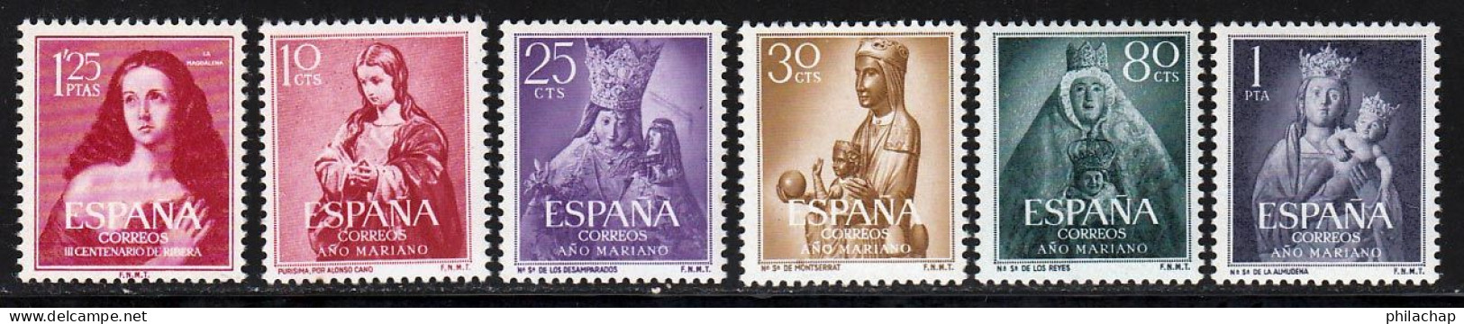 Espagne 1954 Yvert 840 - 843 - 845 - 846 - 849 - 850 ** TB - Unused Stamps