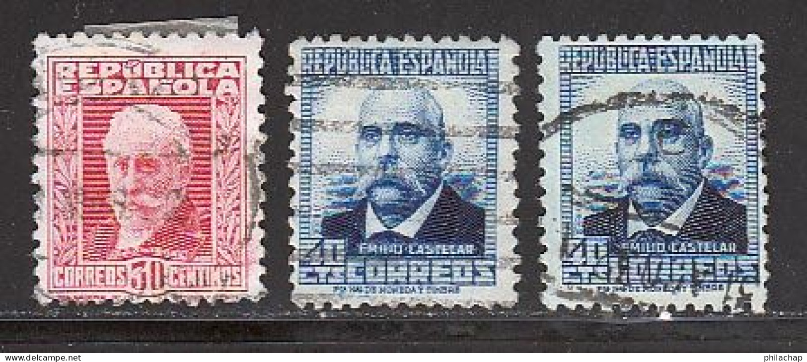 Espagne 1931 Yvert 505A - 506 - 506A  (o) B Oblitere(s) - Used Stamps