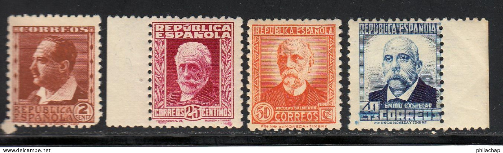 Espagne 1931 Yvert 498 - 503 - 506 - 507 ** TB - Unused Stamps