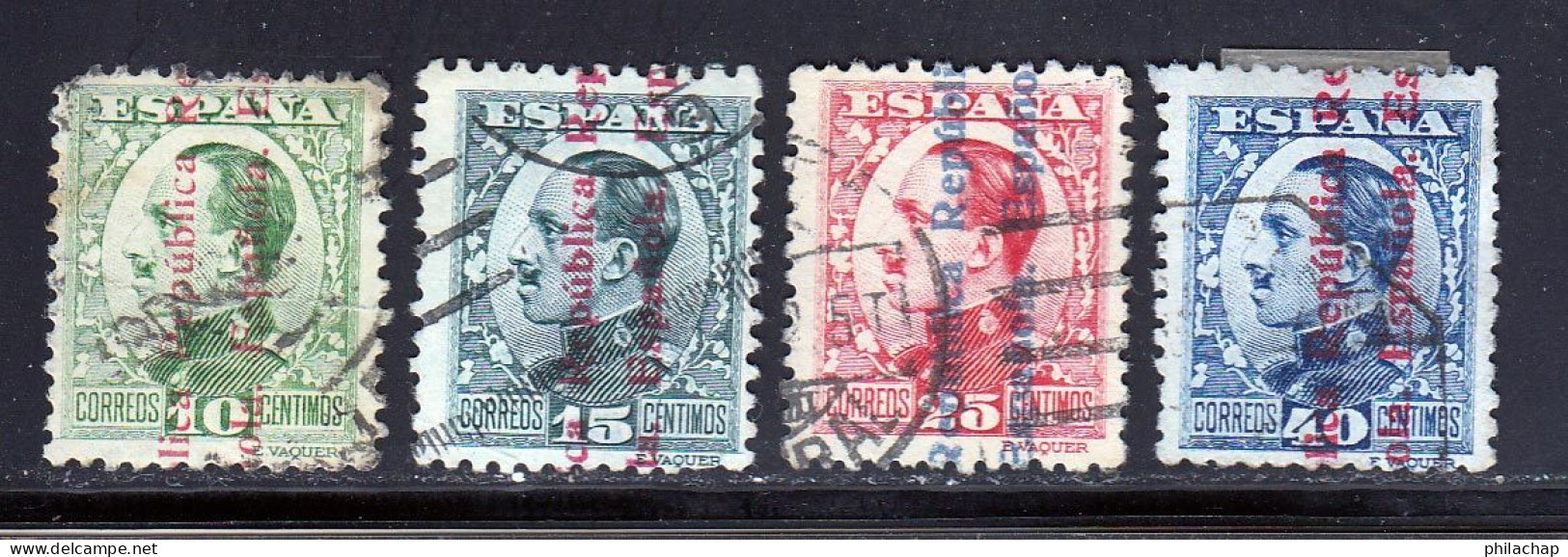 Espagne 1931 Yvert 488 - 489 - 491 - 493 (o) B Oblitere(s) - Usati