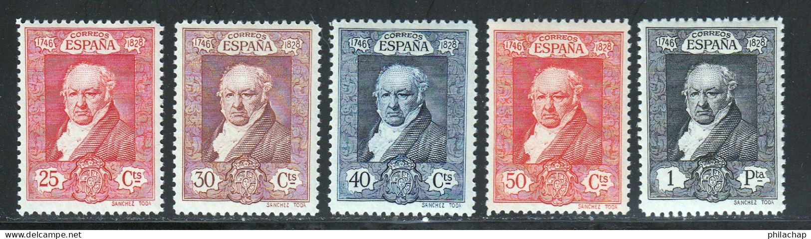 Espagne 1930 Yvert 418 / 422 * TB Charniere(s) - Ungebraucht