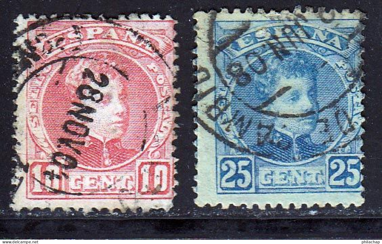 Espagne 1901 Yvert 214 - 218 (o) B Oblitere(s) - Gebraucht