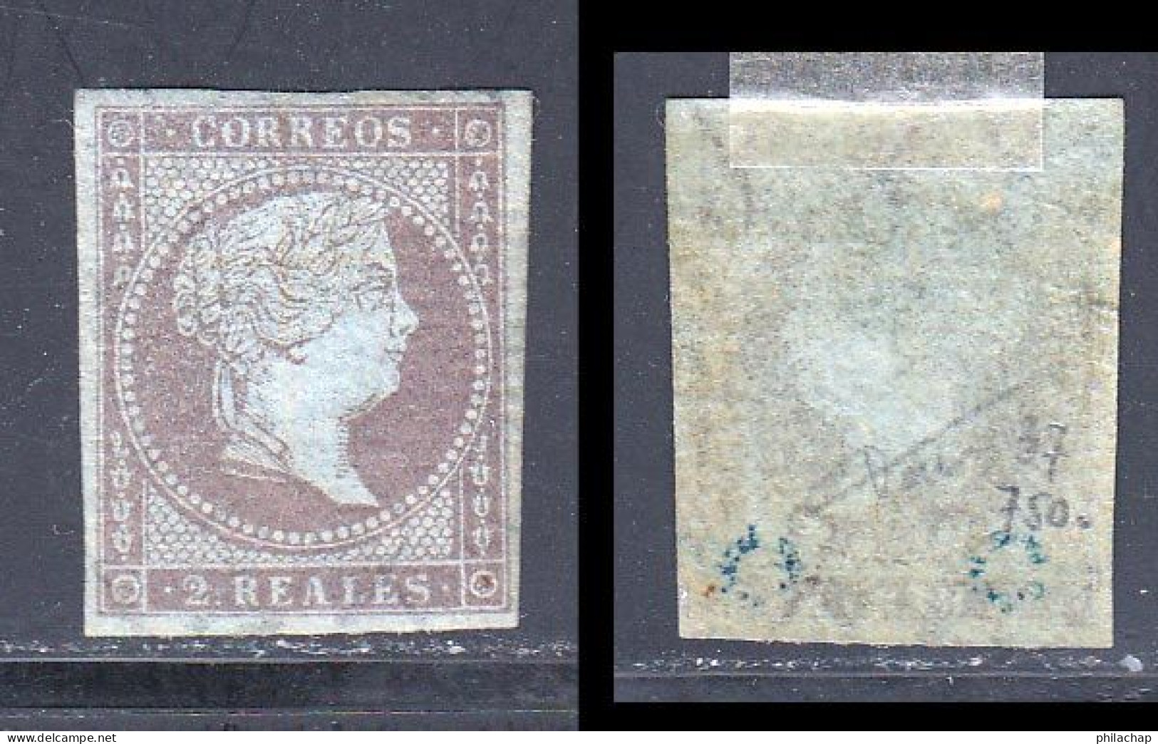 Espagne 1855 Yvert 37 * TB Charniere(s) - Unused Stamps