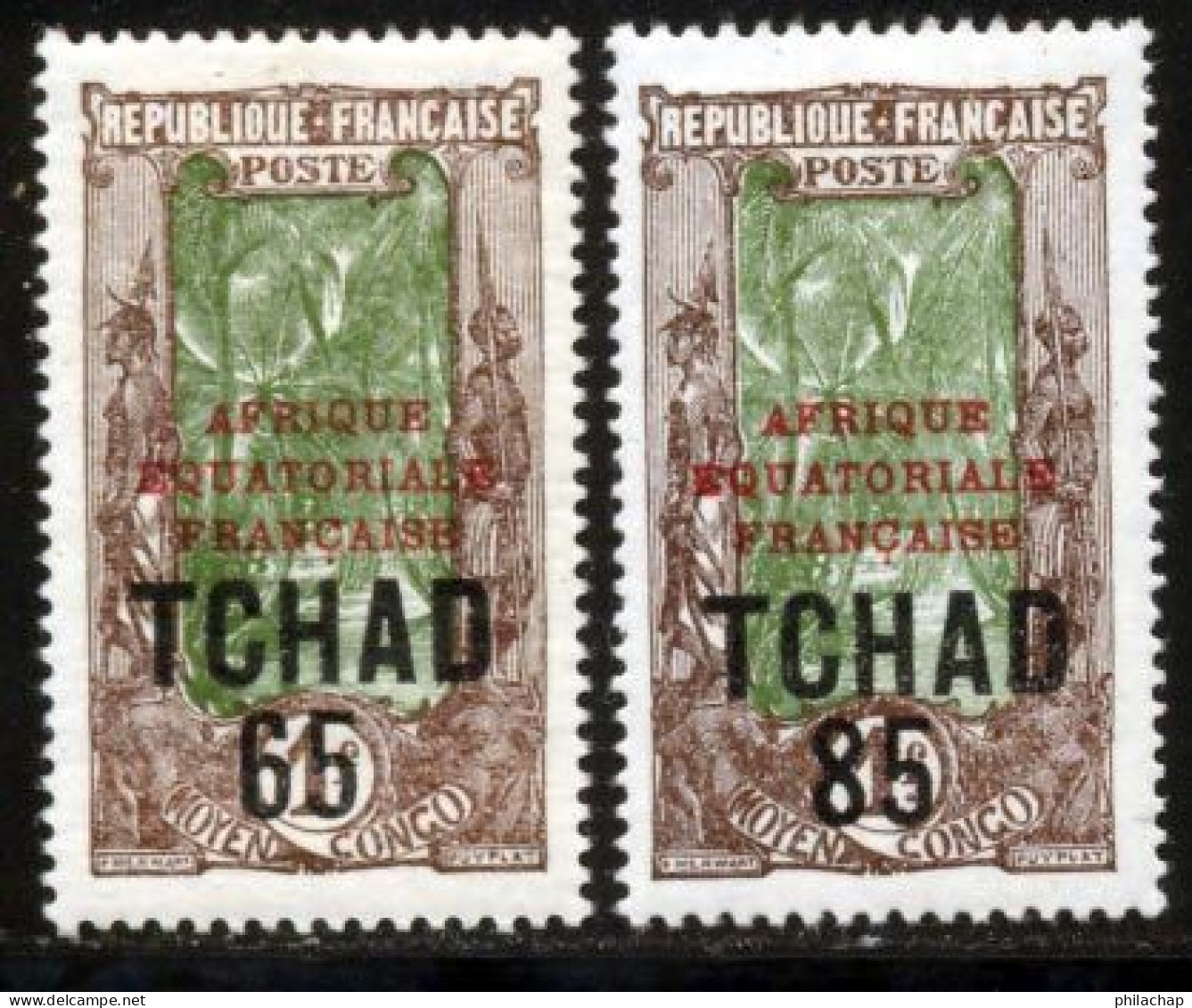 Tchad 1926 Yvert 45 / 46 * TB Charniere(s) - Nuevos