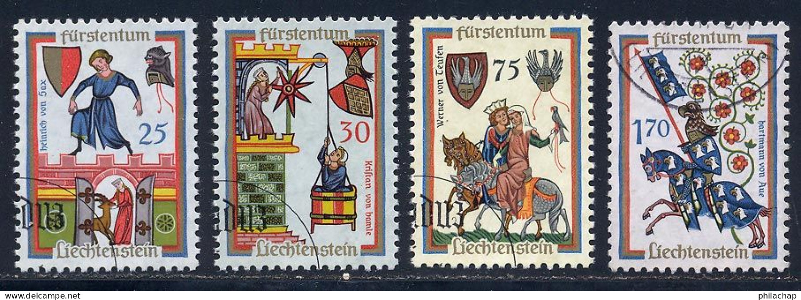 Liechtenstein 1963 Yvert 383 / 386 (o) B Oblitere(s) - Usati