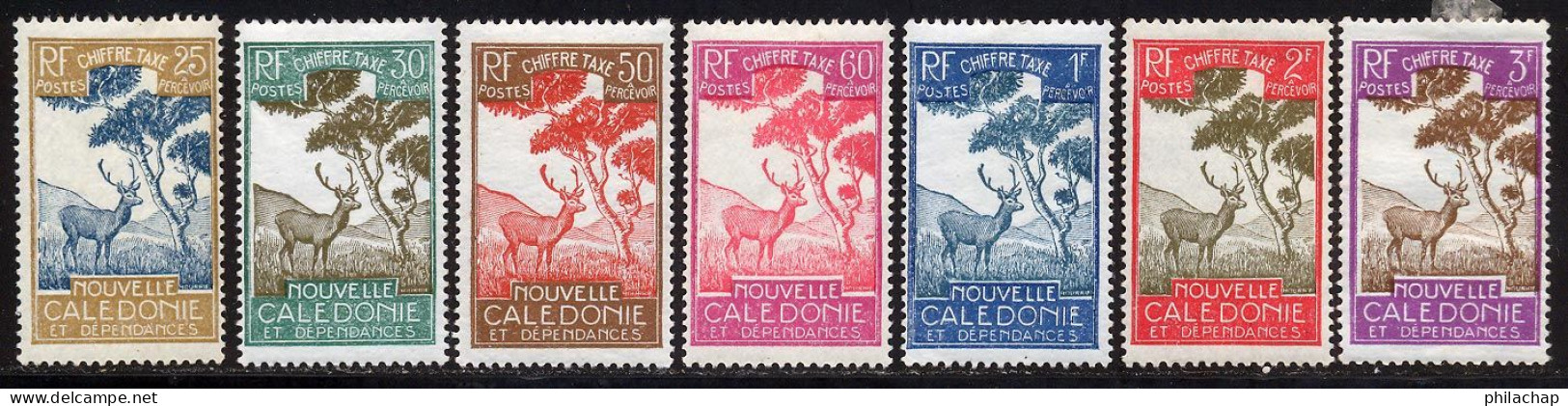Nouvelle-Caledonie Taxe 1928 Yvert 32 / 38 * TB Charniere(s) - Strafport