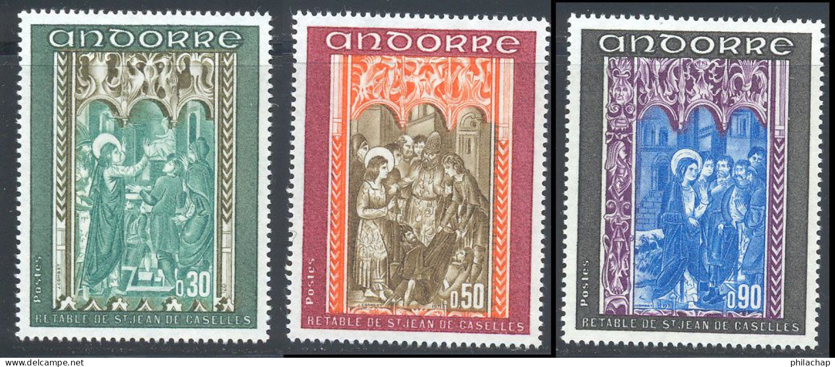 Andorre Francais 1971 Yvert 214 / 216 ** TB Bord De Feuille - Nuevos