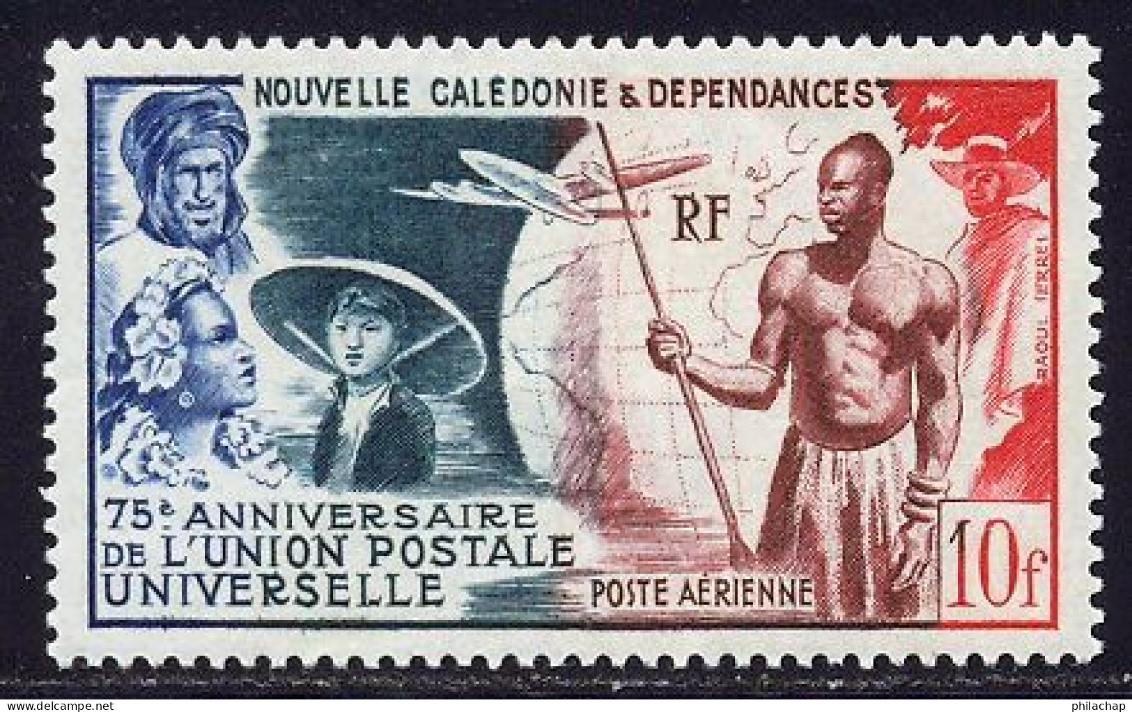 Nouvelle-Caledonie PA 1949 Yvert 64 * TB Charniere(s) - Ungebraucht