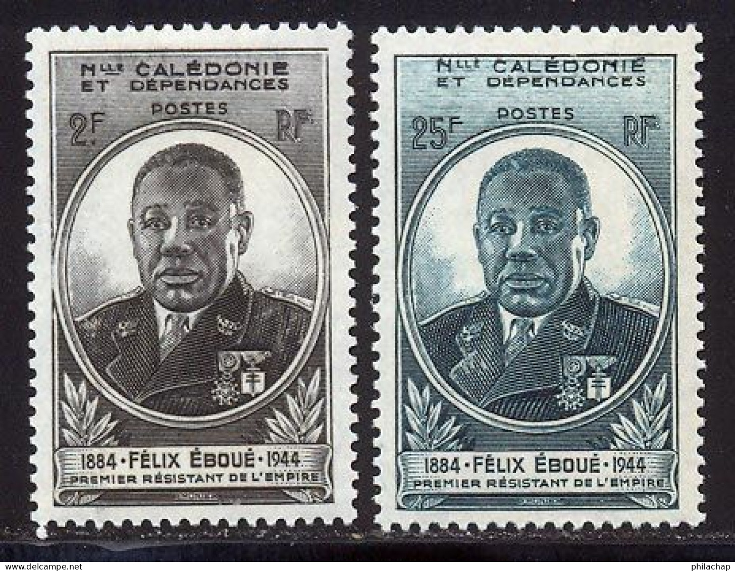 Nouvelle-Caledonie 1945 Yvert 257 / 258 * TB Charniere(s) - Neufs