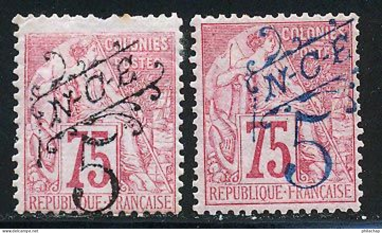 Nouvelle-Caledonie 1892 Yvert 37 / 38 * B Charniere(s) - Ungebraucht