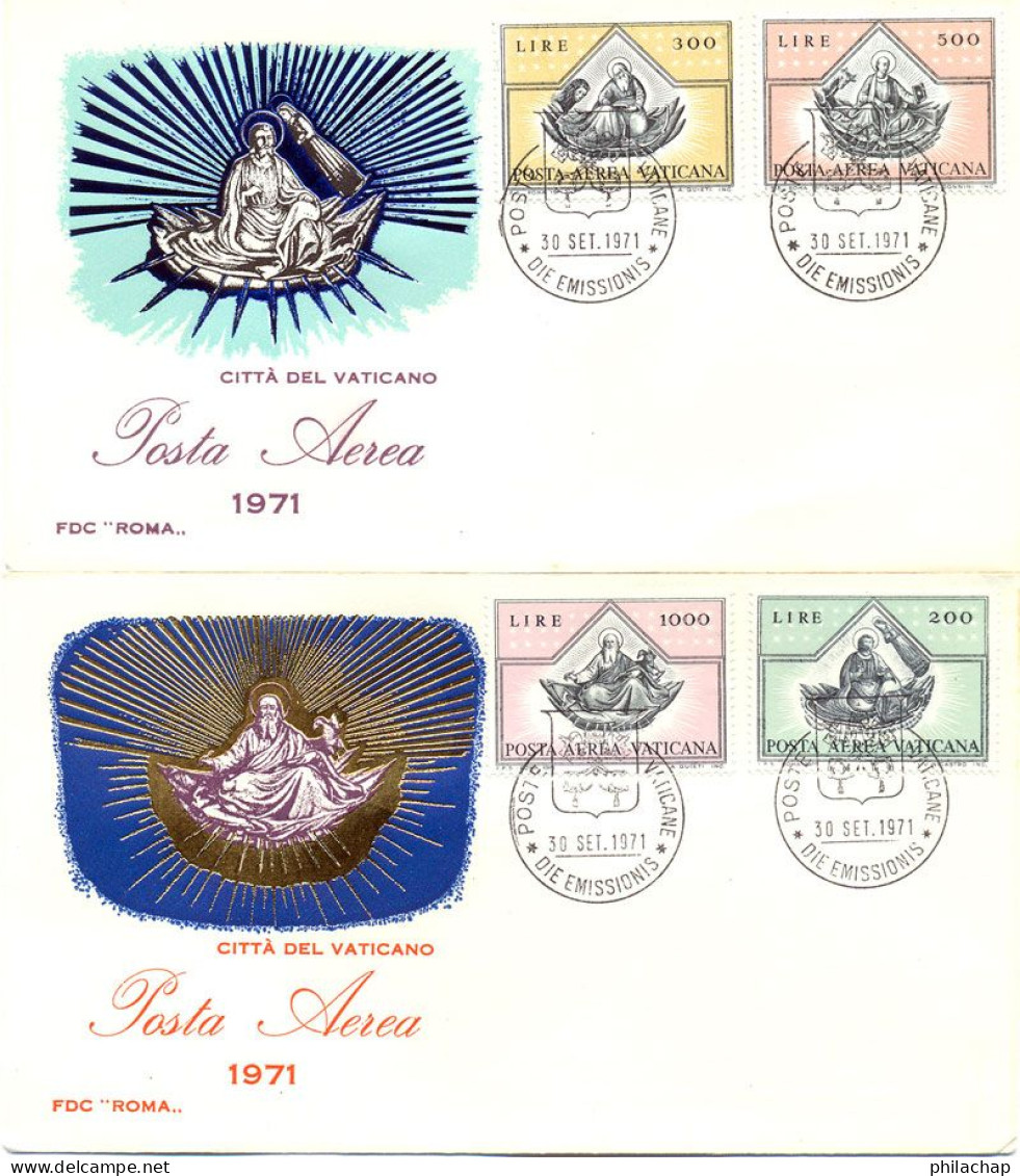 Vatican FDC PA 1971 Yvert 55 / 58 Evangelistes Angelico - FDC