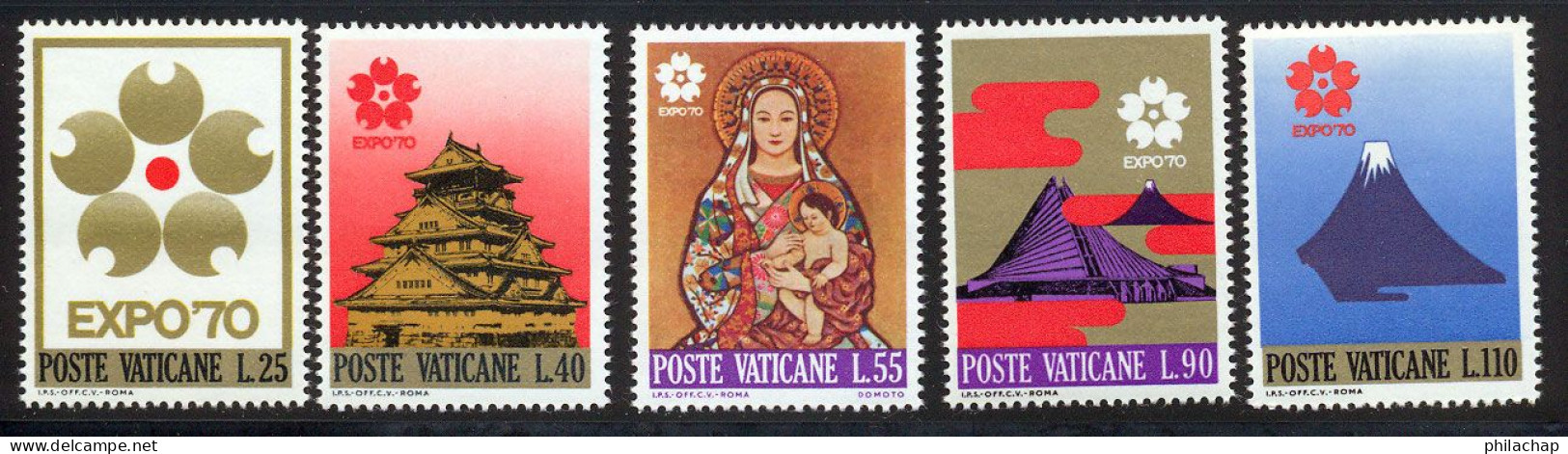 Vatican 1970 Yvert 497 / 501 ** TB Bord De Feuille - Neufs