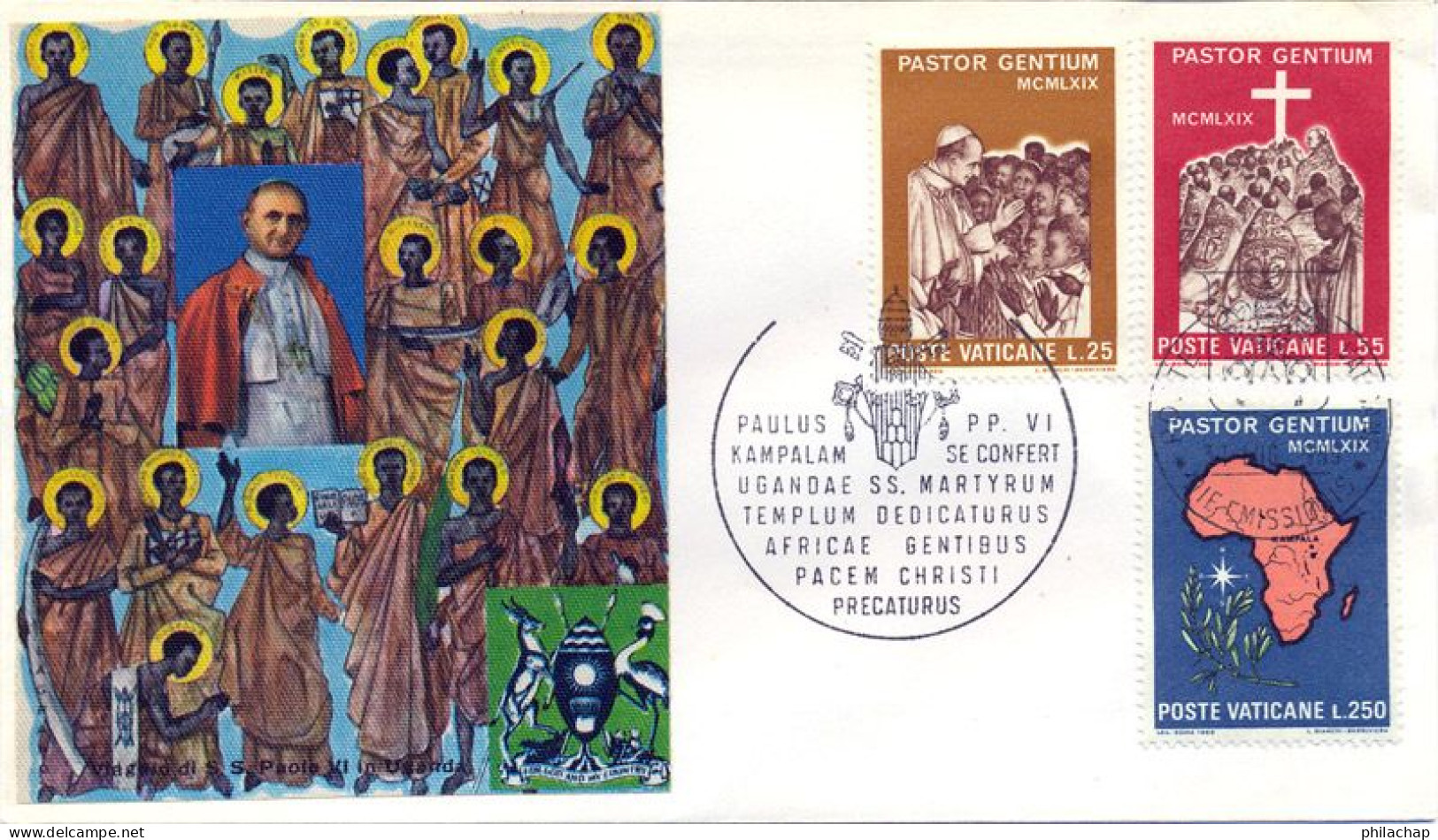 Vatican FDC 1969 Yvert 491 / 493 Ouganda - FDC