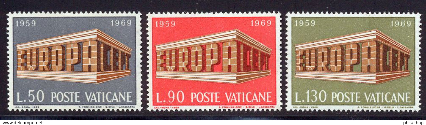 Vatican 1969 Yvert 488 / 490 ** TB Bord De Feuille - Neufs