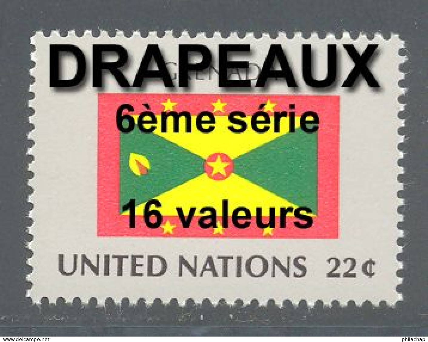 NU (New York) 1985 Yvert 440 / 455 ** TB Drapeaux Bord De Feuille - Unused Stamps