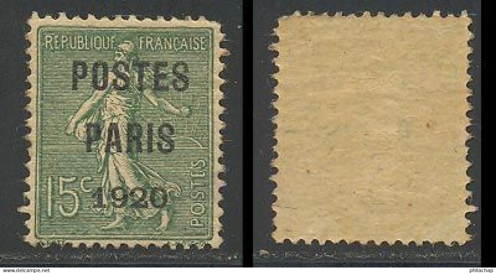 France Preo 1920 Yvert 25 * TB Charniere(s) - 1893-1947