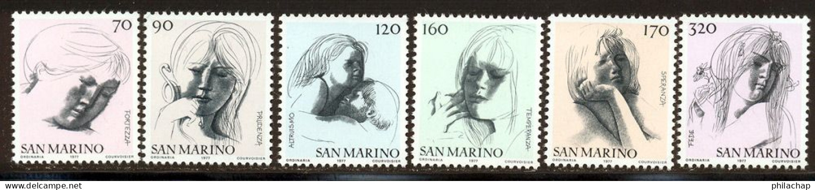 Saint-Marin 1977 Yvert 935 / 940 ** TB - Nuovi