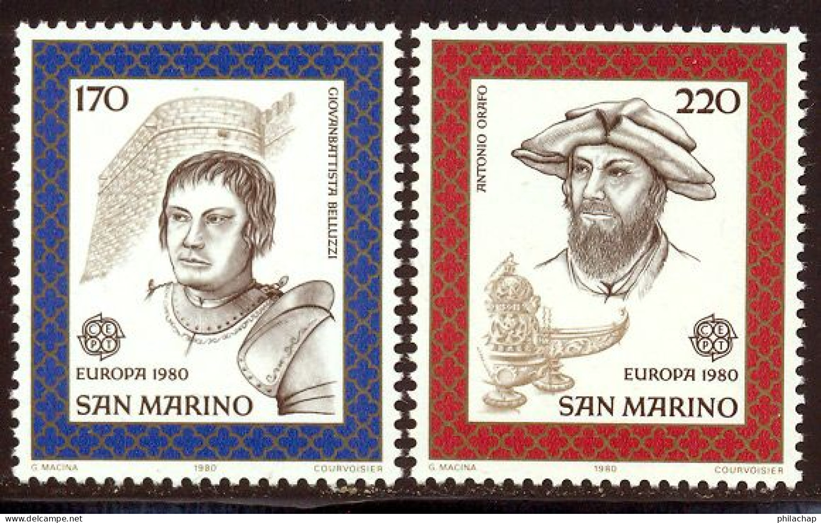 Saint-Marin 1980 Yvert 1011 / 1012 ** TB - Unused Stamps