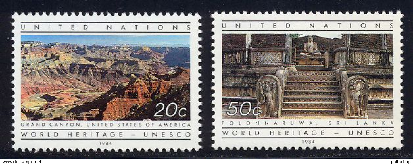 NU (New York) 1984 Yvert 412 / 413 ** TB Coin De Feuille - Neufs