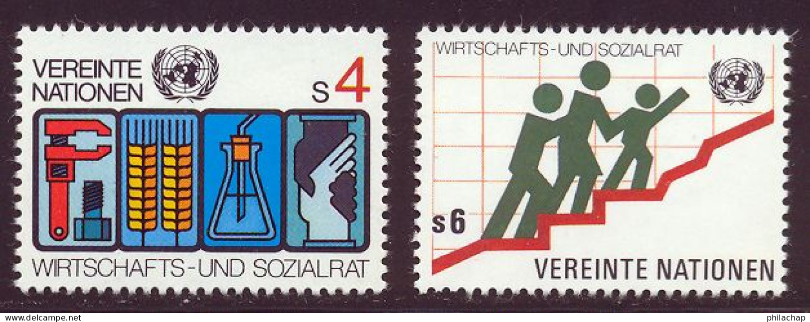 NU (Vienne) 1980 Yvert 14 / 15 ** TB Bord De Feuille - Unused Stamps