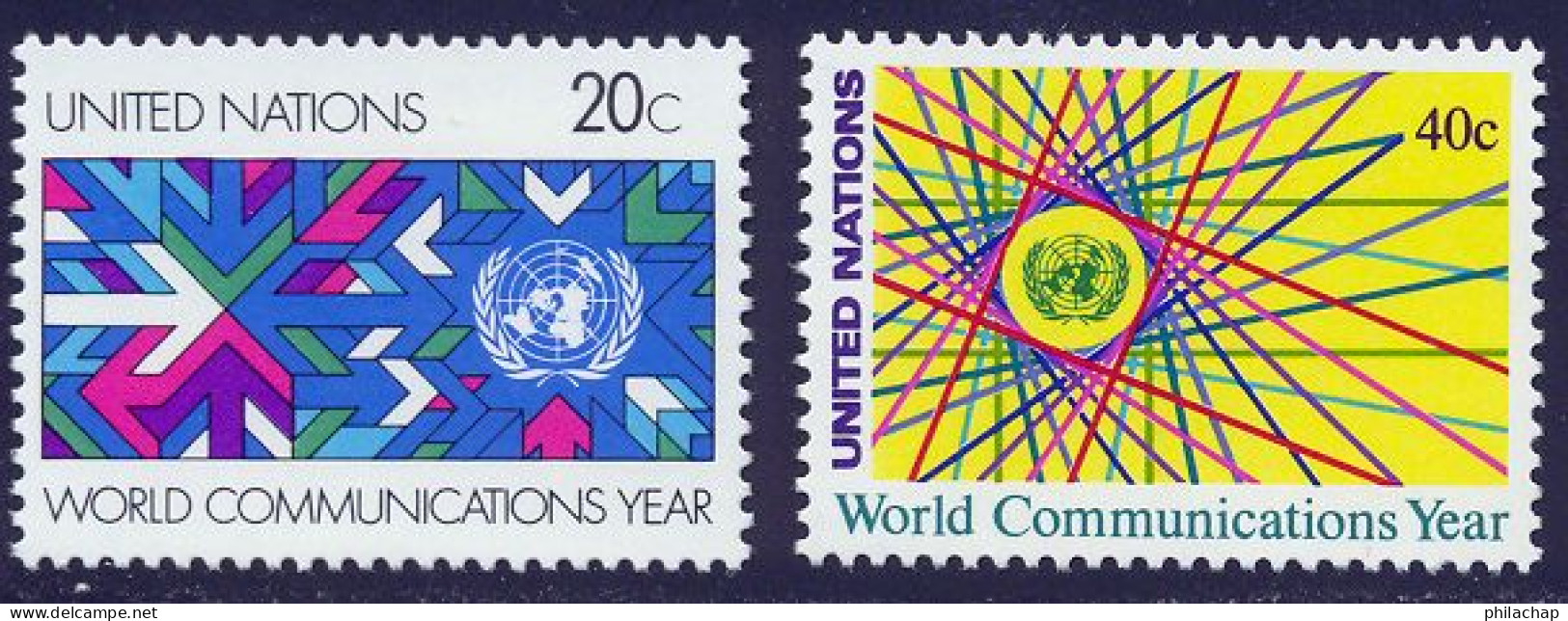 NU (New York) 1983 Yvert 383 / 384 ** TB - Unused Stamps