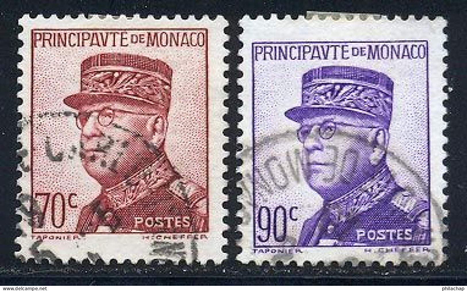 Monaco 1937 Yvert 161 / 162 (o) B Oblitere(s) - Used Stamps