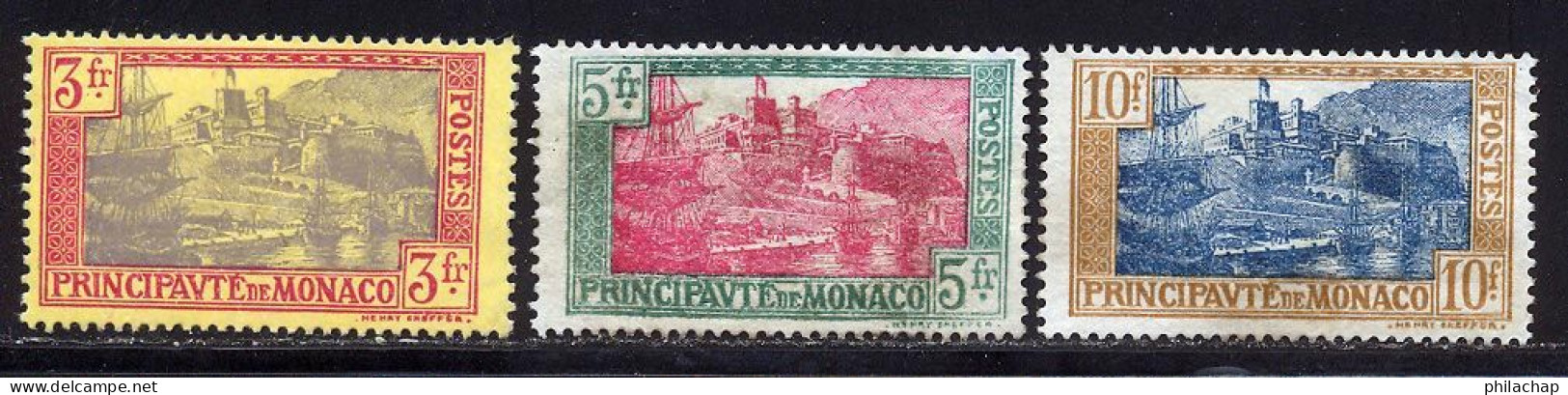 Monaco 1924 Yvert 101 / 103 (*) TB Neuf Sans Gomme - Unused Stamps