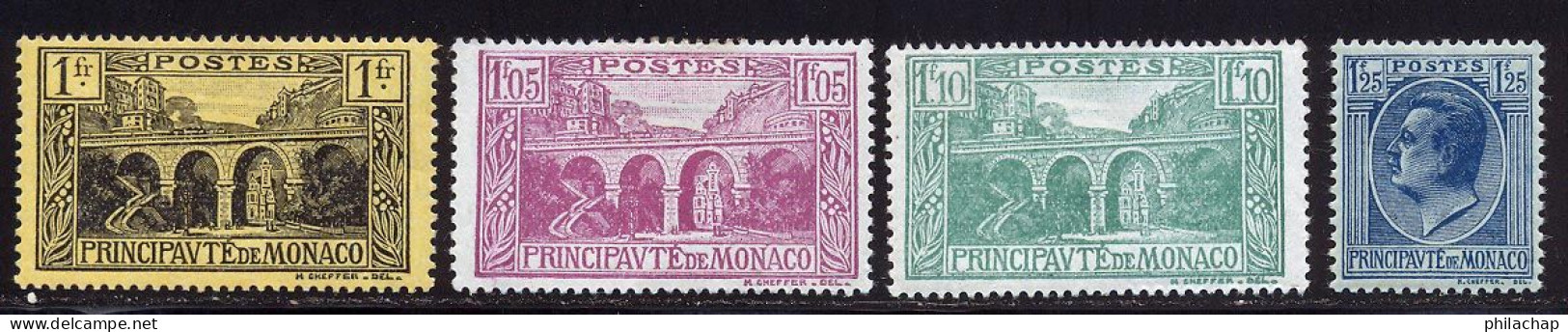 Monaco 1924 Yvert 95 / 98 * TB Charniere(s) - Neufs