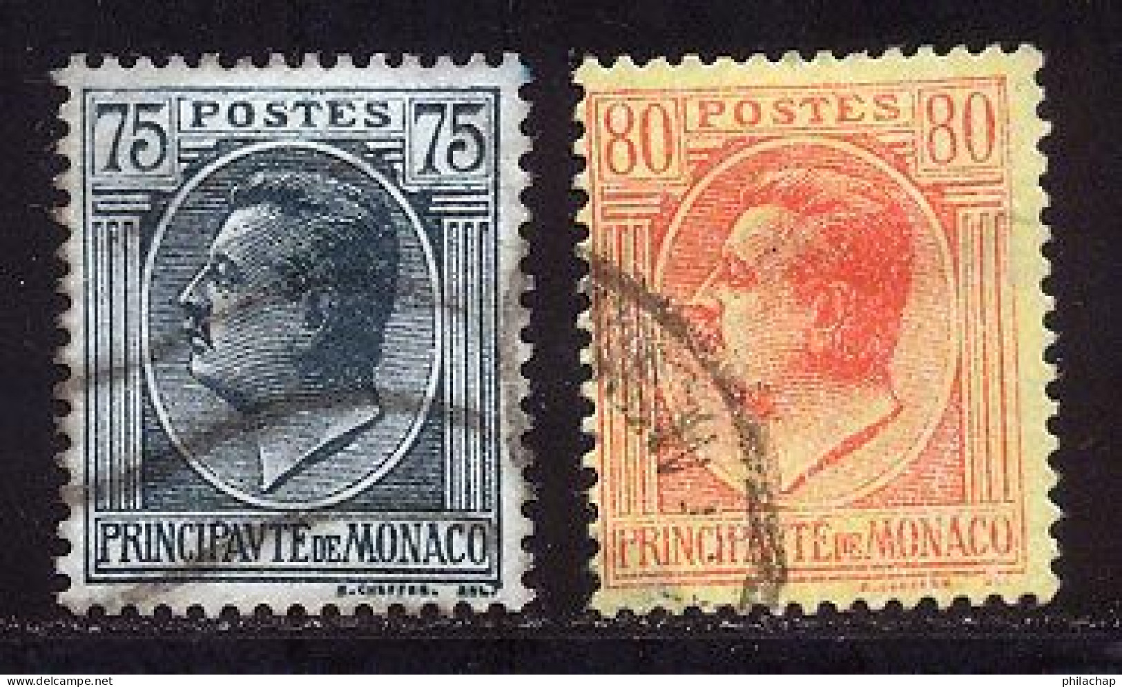 Monaco 1924 Yvert 92 / 93 (o) B Oblitere(s) - Used Stamps