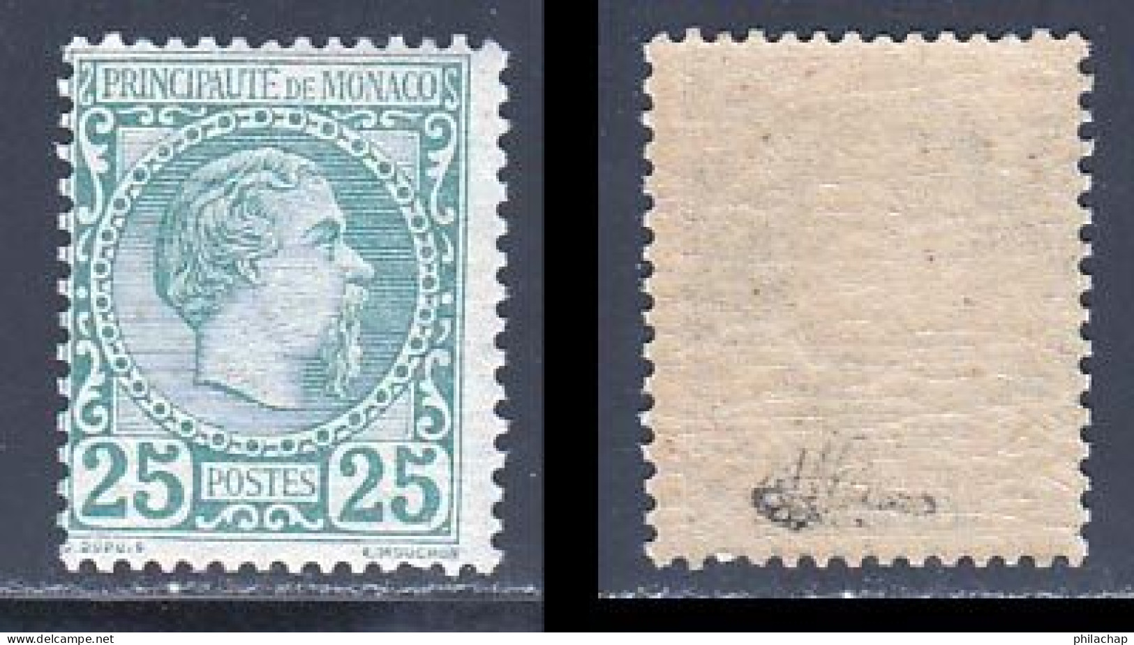 Monaco 1885 Yvert 6 ** TB Signature Brun - Neufs