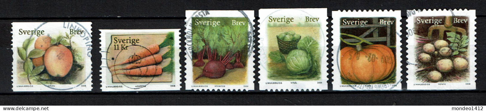 Sweden 2008 - Agriculture & Food, Légume Et Fruit  -  Used - Oblitérés