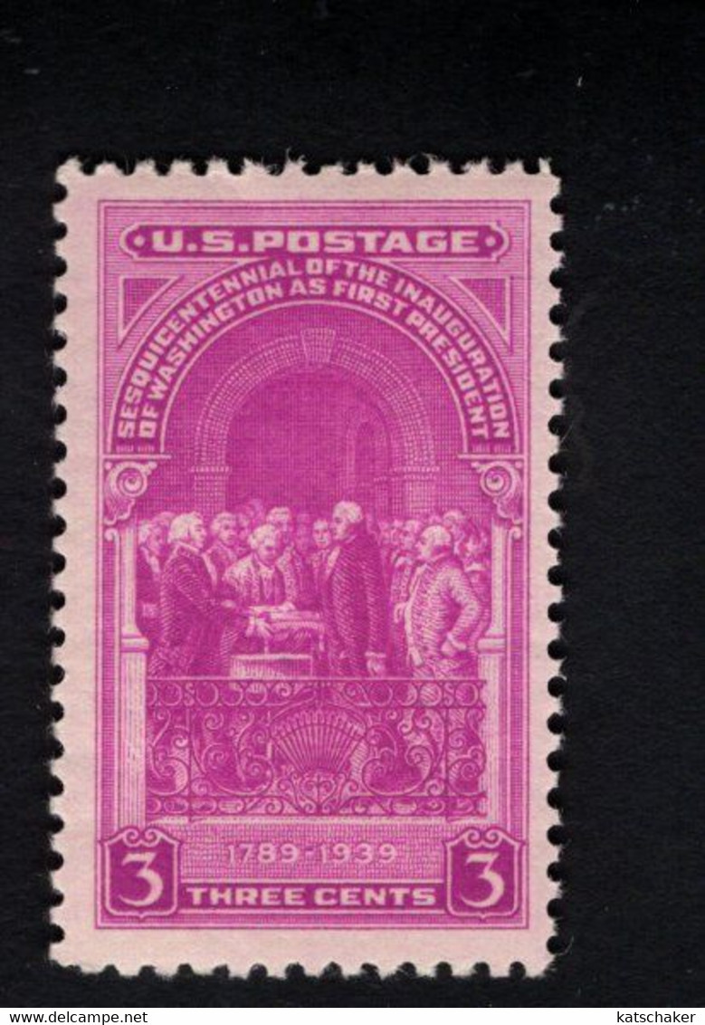 203700129 1939 (XX) POSTFRIS MINT NEVER HINGED  SCOTT 854 Washington Inauguration - Nuevos