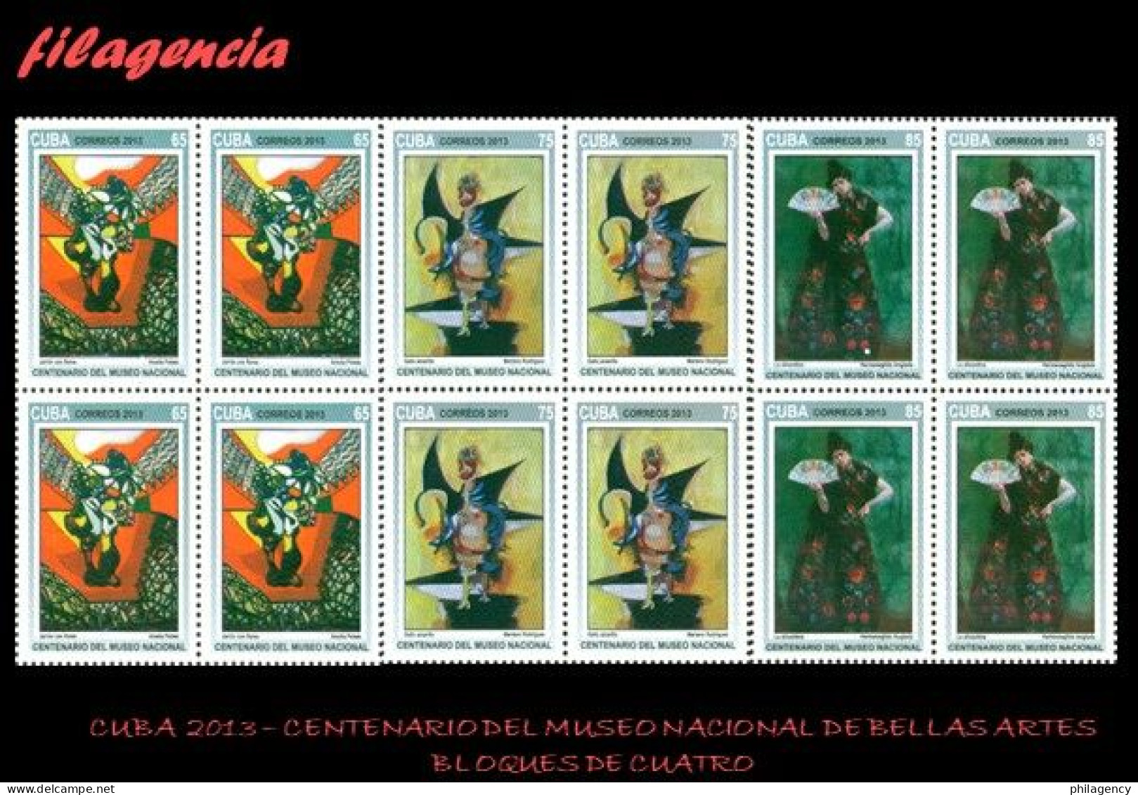 CUBA. BLOQUES DE CUATRO. 2013-04 CENTENARIO DEL MUSEO NACIONAL DE BELLAS ARTES - Unused Stamps