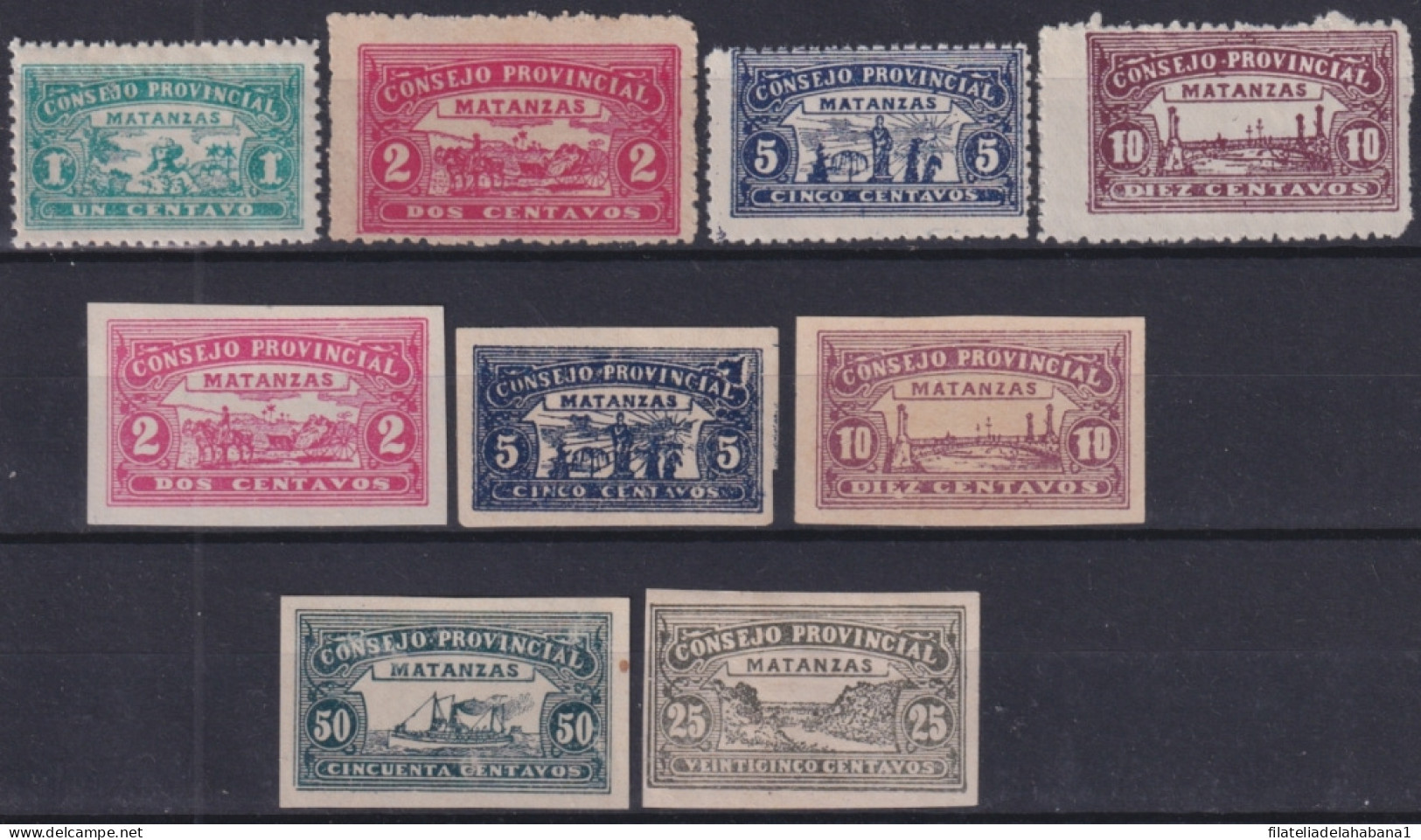 REP-547 CUBA LOCAL MATANZAS REVENUE STAMPS LOT.  - Strafport