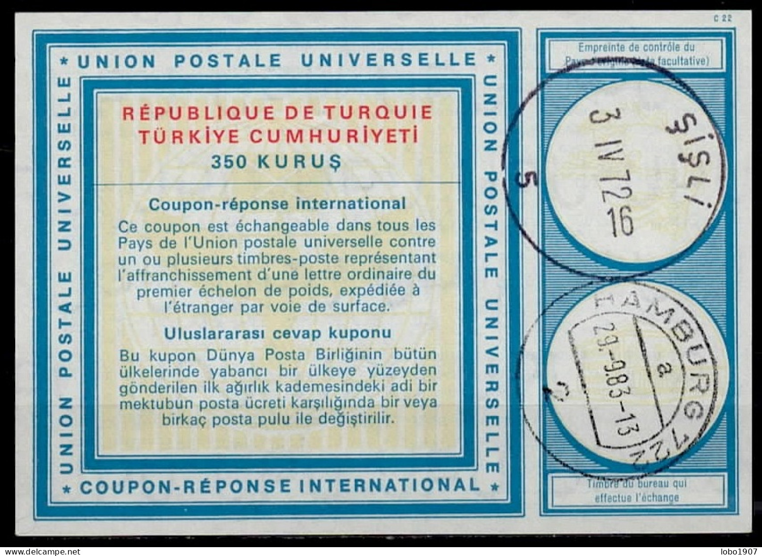 TURKEY TURQUIE TÜRKEI  Collection of 27 International Reply Coupon Reponse Antwortschein Cupon de Respuesta IRC IAS