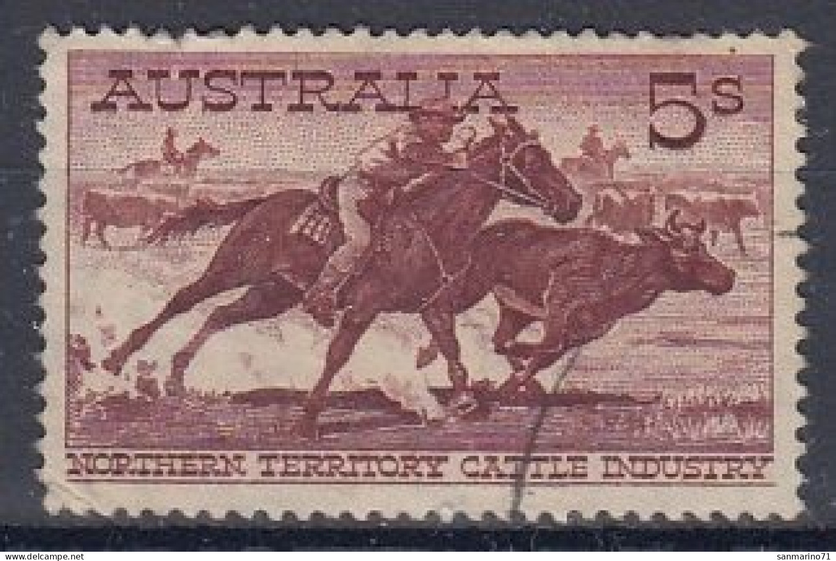 AUSTRALIA 313,used,falc Hinged - Gebruikt