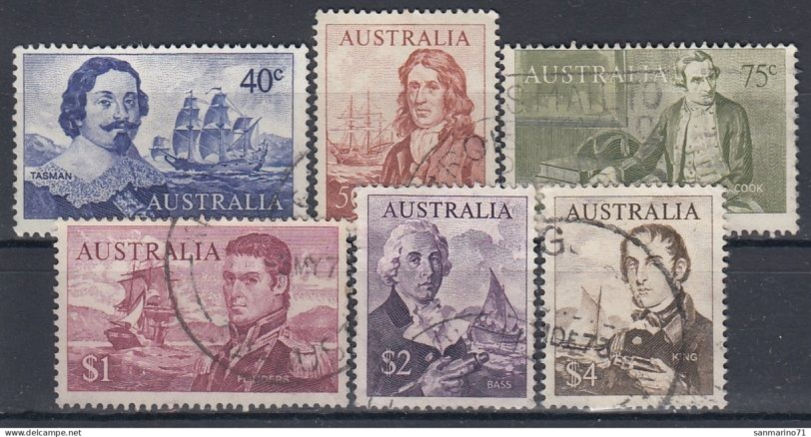 AUSTRALIA 374-379,used,falc Hinged - Oblitérés
