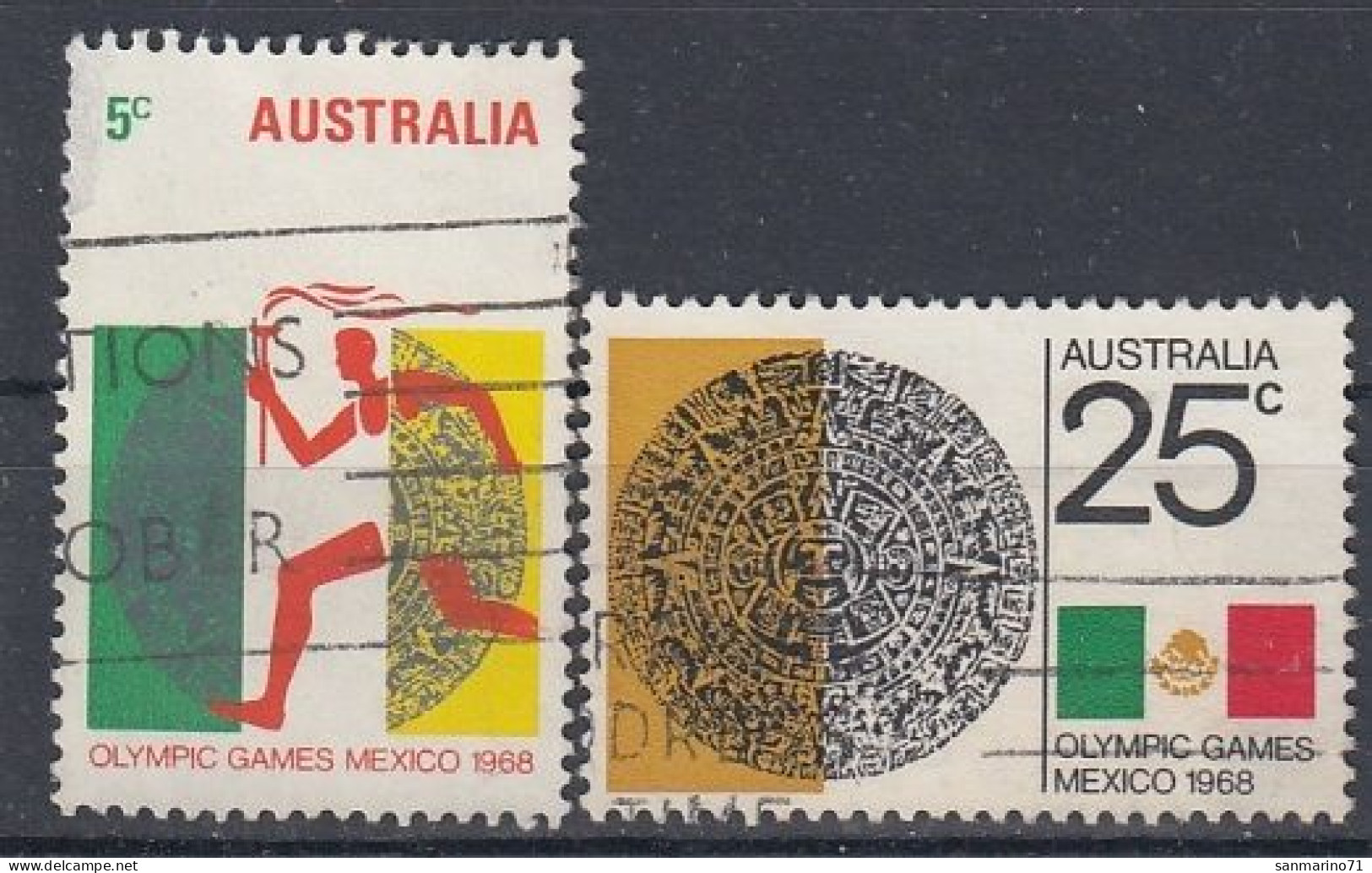 AUSTRALIA 406-407,used,falc Hinged - Used Stamps